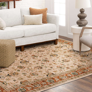 Karastan Spice Market Koyna Cream Area Rug Corner Image