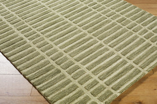 Livabliss Klopp KPP-2307 Olive Green Area Rug Corner Shot