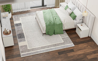 Bashian Luminous L124-LM110 Grey Area Rug Lifestyle Image Feature
