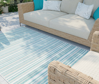 Bashian Lanai L126-LAN103 Aqua Area Rug