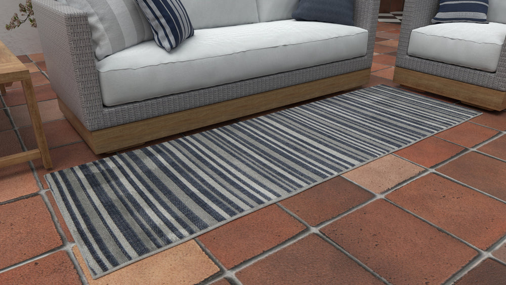 Bashian Lanai L126-LAN106 Blue Grey Area Rug Lifestyle Image Feature
