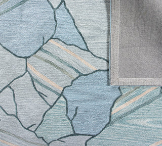 Bashian Larchmont L128-LR391 Teal Area Rug Backing Image