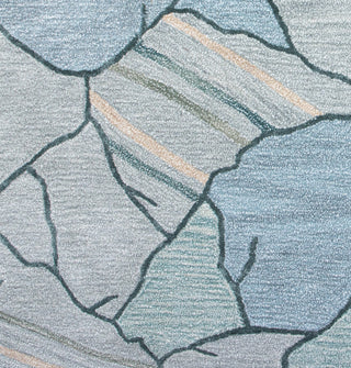 Bashian Larchmont L128-LR391 Teal Area Rug Detail Image