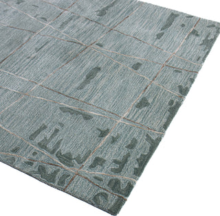 Bashian Larchmont L128-LR392 Aqua Area Rug Pile Image