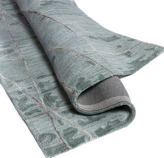 Bashian Larchmont L128-LR392 Aqua Area Rug Fold Image