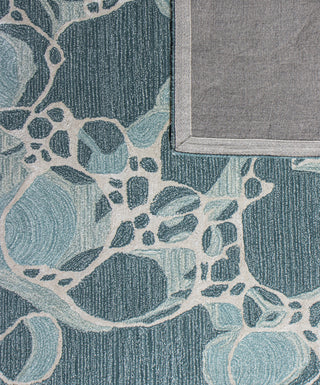 Bashian Larchmont L128-LR393 Teal Area Rug Backing Image