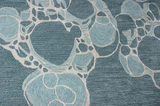 Bashian Larchmont L128-LR393 Teal Area Rug Detail Image
