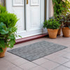 Dalyn Laidley LA1 Grey Area Rug Scatter Outdoor Lifestyle Image Feature