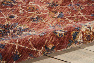 Nourison Lagos LAG02 Brick Area Rug Corner Image