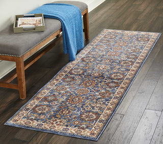 Nourison Lagos LAG04 Blue Area Rug Corner Image