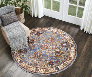 Nourison Lagos LAG04 Sky Area Rug Corner Image