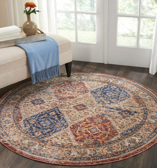 Nourison Lagos LAG05 Multicolor Area Rug Corner Image