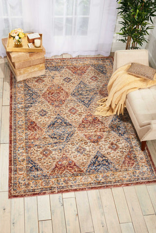 Nourison Lagos LAG05 Multicolor Area Rug Corner Image