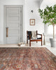 Loloi Layla LAY-01 Brick/Blue Area Rug Lifestyle Image Feature