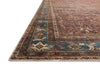 Loloi Layla LAY-01 Brick/Blue Area Rug Corner Image