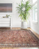Loloi Layla LAY-01 Brick/Blue Area Rug Lifestyle Image Feature