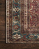 Loloi Layla LAY-01 Brick/Blue Area Rug Corner Image