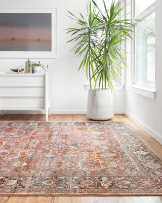 Loloi II Layla LAY-02 Spice/Marine Area Rug Lifestyle Image Feature