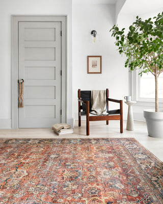Loloi Layla LAY-02 Spice/Marine Area Rug Lifestyle Image Feature