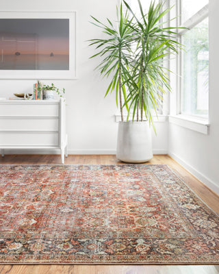 Loloi Layla LAY-02 Spice/Marine Area Rug Lifestyle Image Feature