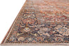 Loloi II Layla LAY-02 Spice/Marine Area Rug Lifestyle Image Feature