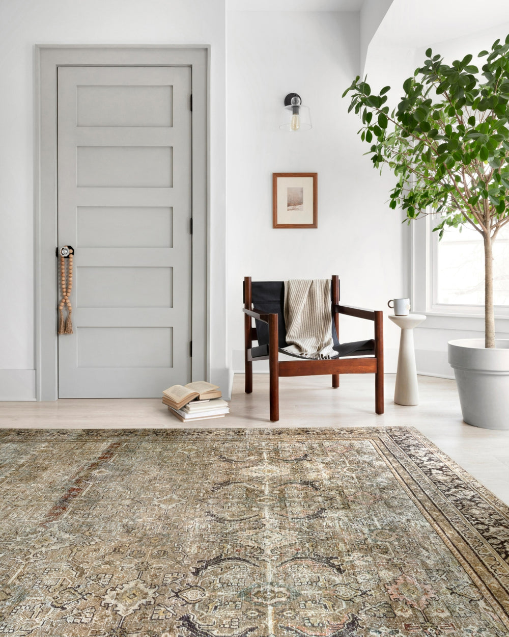 Loloi Layla LAY-03 Olive/Charcoal Area Rug Lifestyle Image Feature