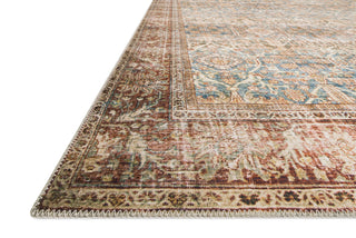 Loloi Layla LAY-04 Ocean/Rust Area Rug Corner Image