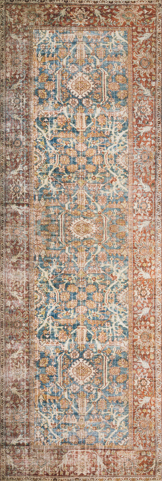 Loloi Layla LAY-04 Ocean/Rust Area Rug Runner Image