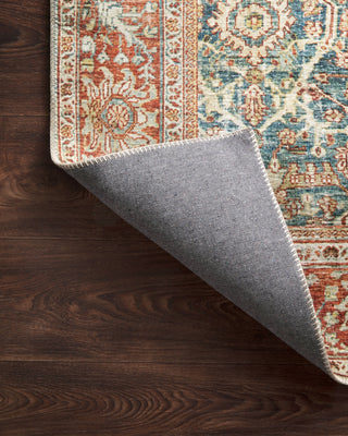 Loloi Layla LAY-04 Ocean/Rust Area Rug Backing Image