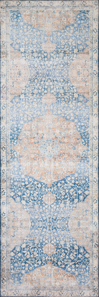 Loloi Layla LAY-07 Blue/Tangerine Area Rug Runner Image