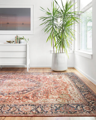 Loloi Layla LAY-08 Red/Navy Area Rug Lifestyle Image Feature