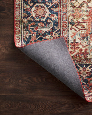 Loloi Layla LAY-08 Red/Navy Area Rug Backing Image