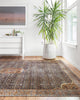Loloi II Layla LAY-09 Cobalt Blue/Spice Area Rug Lifestyle Image Feature