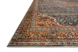 Loloi Layla LAY-09 Cobalt Blue/Spice Area Rug Corner Image