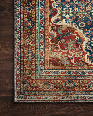 Loloi Layla LAY-09 Cobalt Blue/Spice Area Rug Corner Image