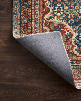 Loloi Layla LAY-09 Cobalt Blue/Spice Area Rug Backing Image
