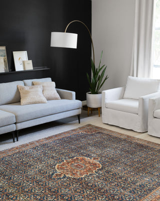 Loloi Layla LAY-09 Cobalt Blue/Spice Area Rug Lifestyle Image Feature