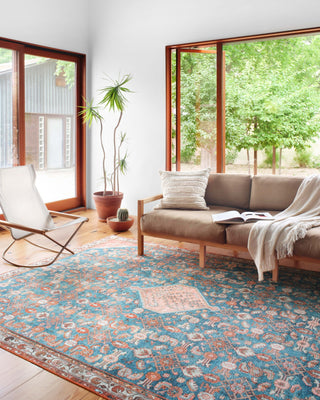 Loloi Layla LAY-10 Marine / Clay Area Rug Lifestyle Image Feature