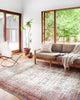 Loloi Layla LAY-12 Ivory / Brick Area Rug Lifestyle Image Feature