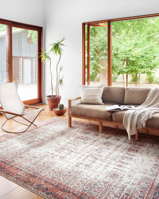 Loloi Layla LAY-12 Ivory / Brick Area Rug Lifestyle Image Feature
