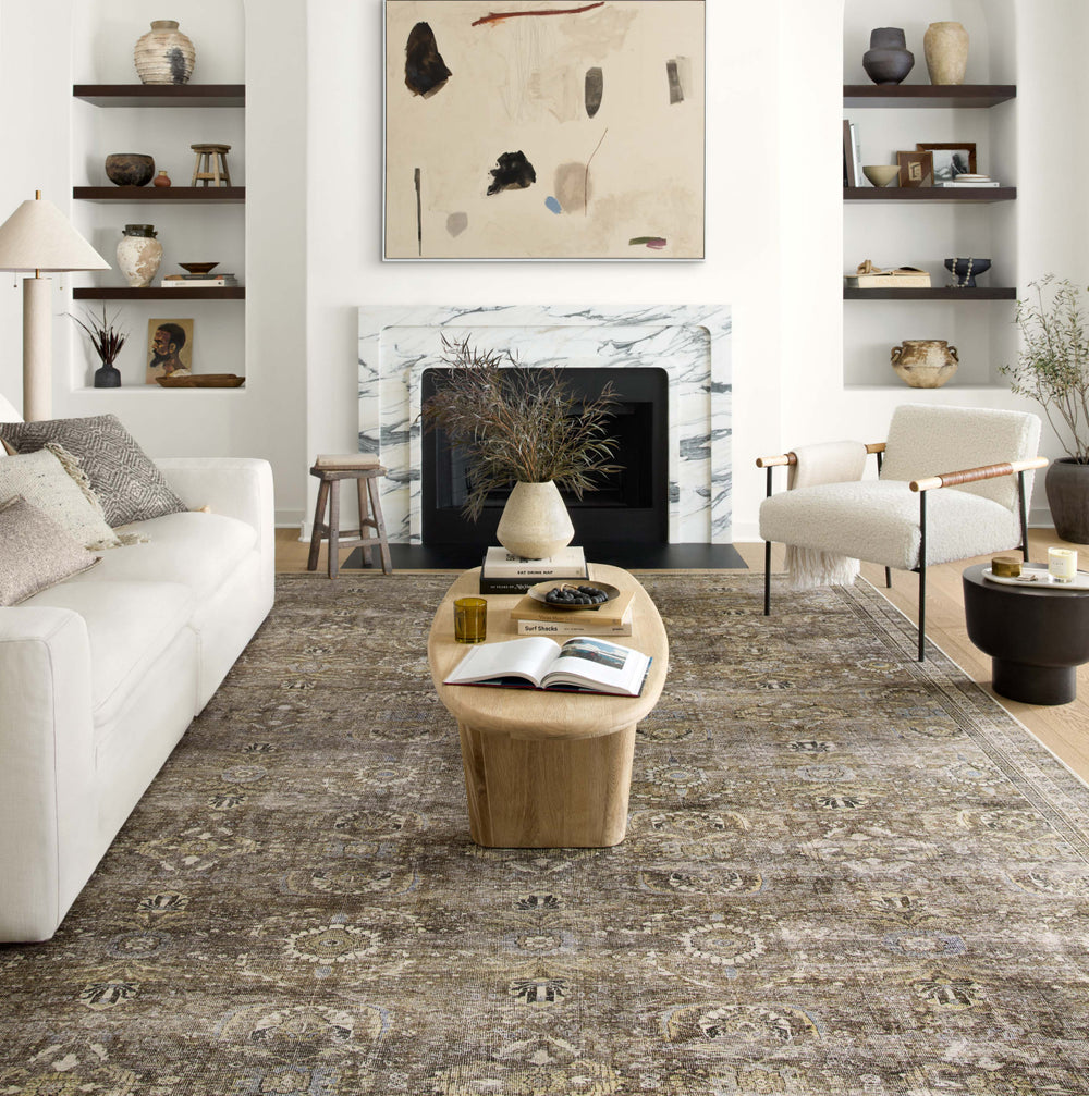Loloi II Layla LAY-13 Antique / Moss Area Rug Lifestyle Image Feature