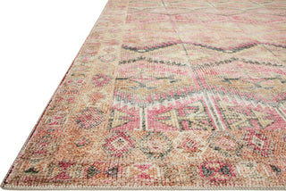 Loloi II Layla LAY-17 Pink/Lagoon Area Rug Corner Image