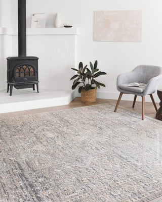 Loloi Lucia LUC-01 Grey/Sunset Area Rug Lifestyle Image Feature