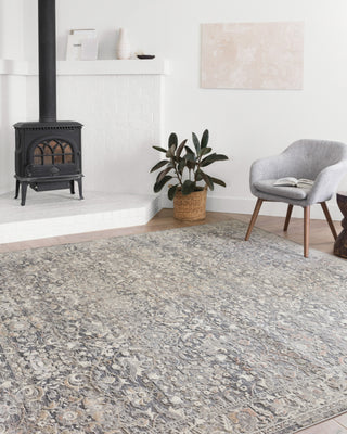 Loloi Lucia LUC-04 Grey/Mist Area Rug Lifestyle Image Feature