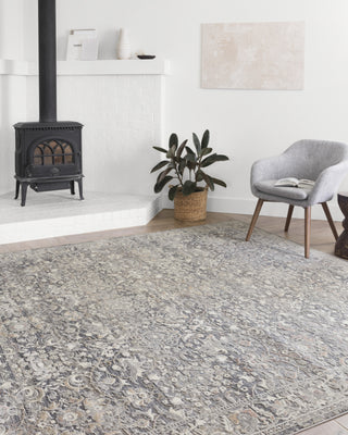 Loloi II Lucia LUC-04 Grey/Mist Area Rug Lifestyle Image Feature