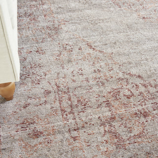Nourison Lucent LCN07 Silver Red Area Rug by Home Room Image Feature