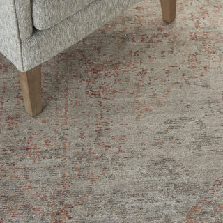Nourison Lucent LCN07 Silver Red Area Rug by Home Room Image Feature