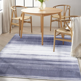 Calvin Klein Ck031 Launder LDR01 Grey Blue Area Rug Corner Image