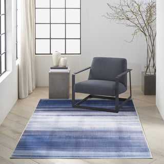 Calvin Klein Ck031 Launder LDR01 Navy Area Rug Room Image Feature