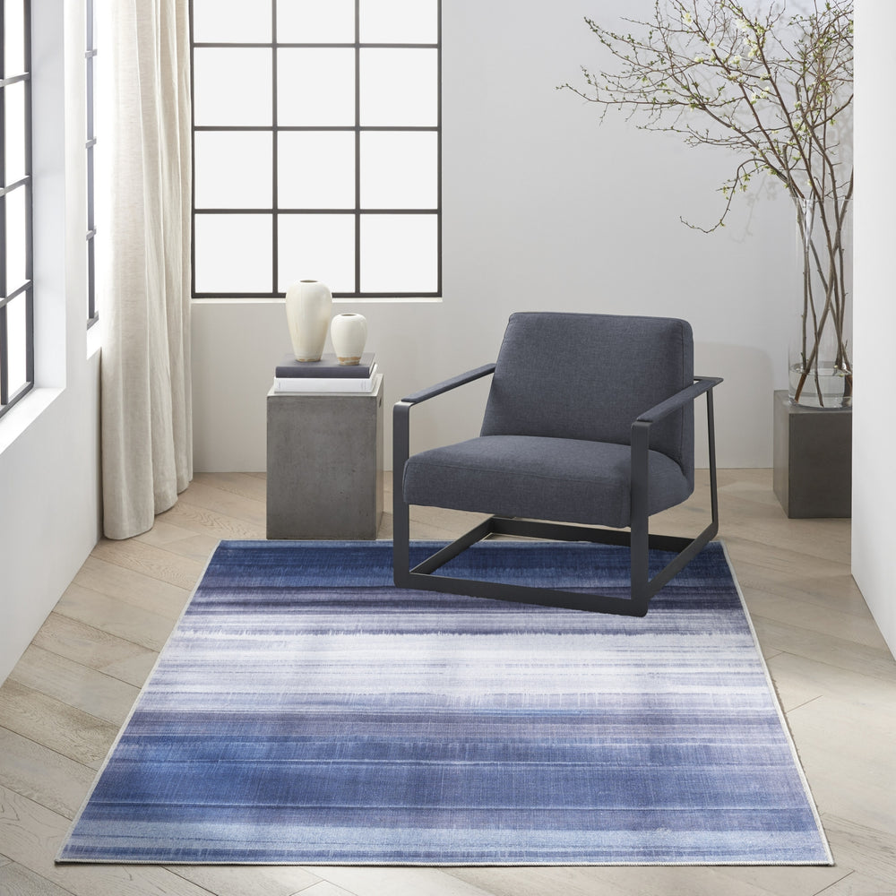 Calvin Klein Ck031 Launder LDR01 Navy Area Rug Room Image Feature